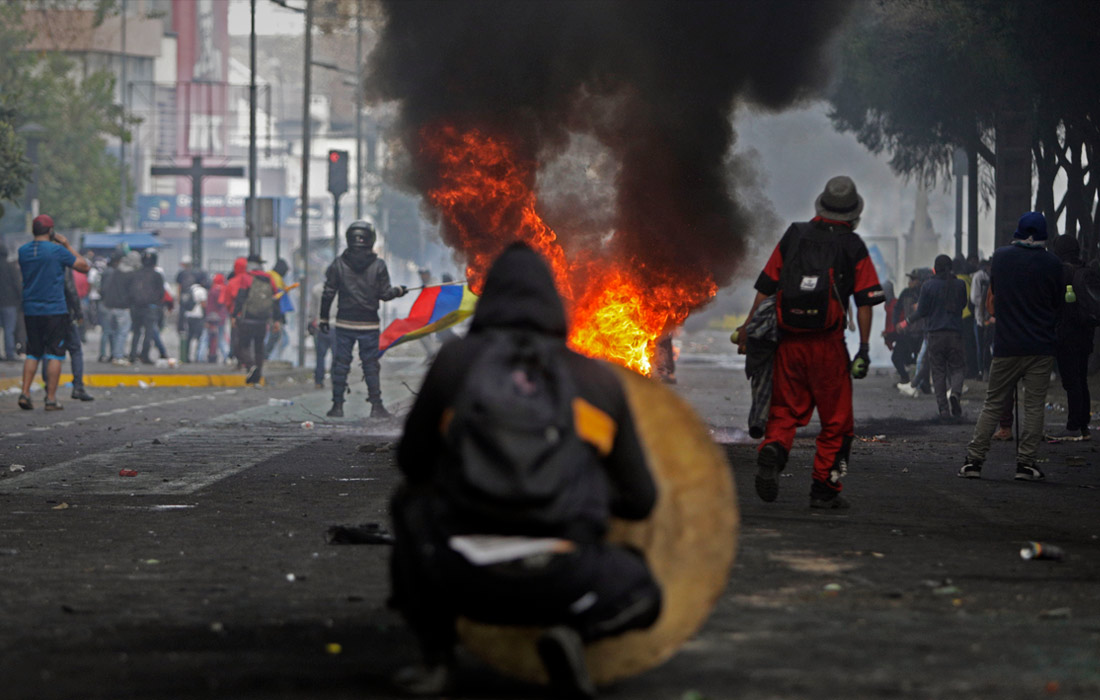 Десятый день национальной забастовки в Эквадоре