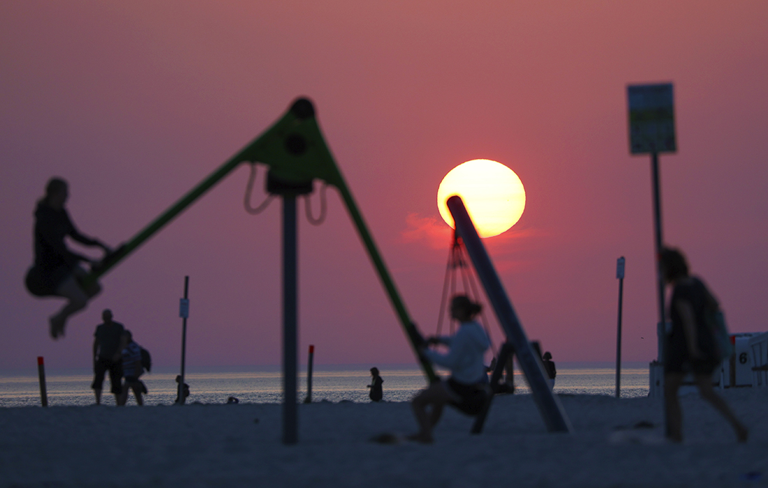 Закат в немецком Шлезвиг-Гольштейне