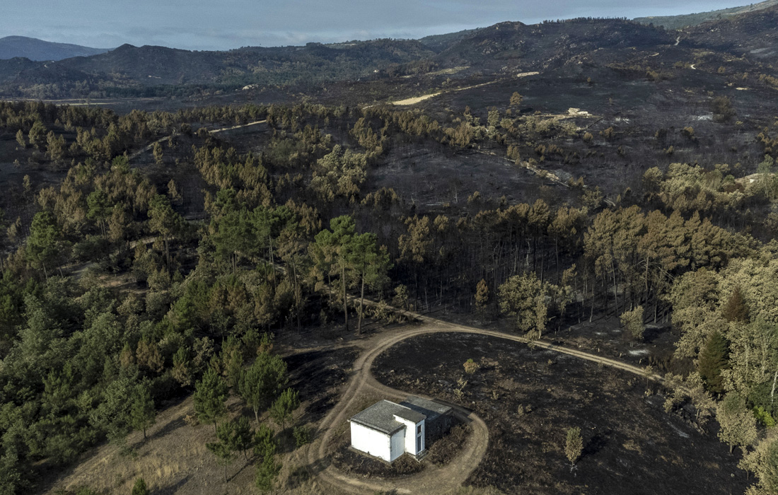 Сгоревший район в испанском Сан-Сибрао