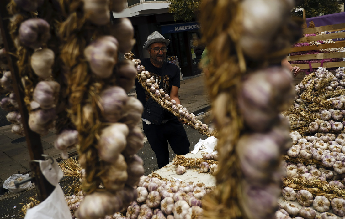 Традиционная ярмарка чеснока в испанской провинции Алава