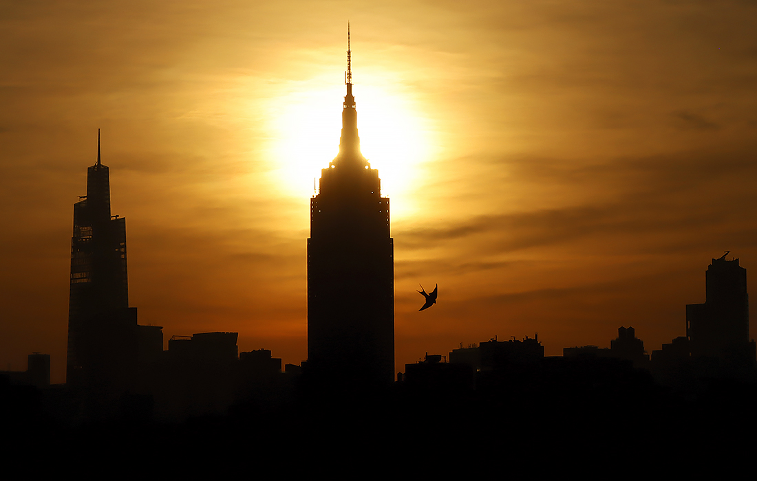 Восход солнца в Нью-Йорке