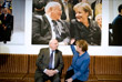 Бывший советский лидер и канцлер Германии Ангела Меркель на открытии фотовыставки "Михаил Горбачев. Из семейного альбома" в музее Кеннеди (Берлин) в феврале 2011 года
