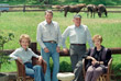 Бывший президент США  Рональд Рейган с супругой принимают у себя на ранчо чету Горбачевых в Санта-Барбаре в мае 1992 года