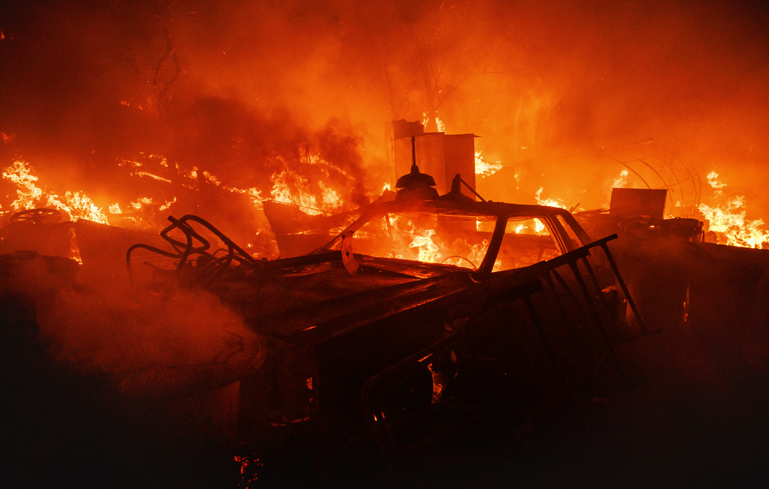 Лесной пожар на юге Калифорнии