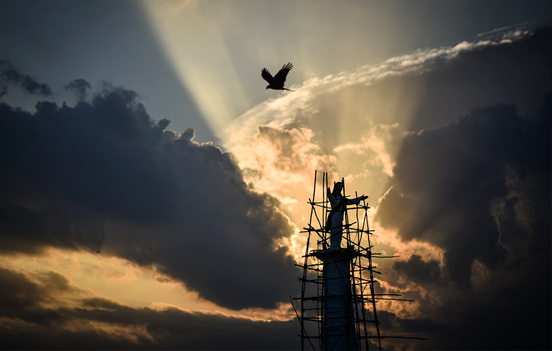 Заход солнца в Ченнаи, Индия