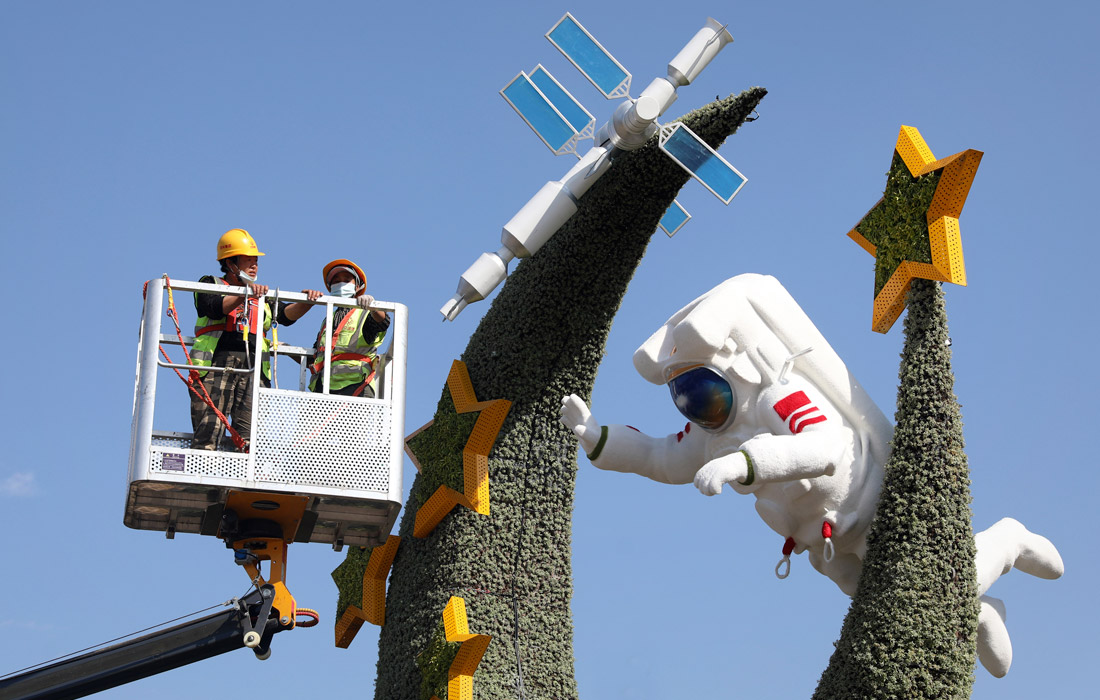 Подготовка к Национальному дню Китая в Пекине