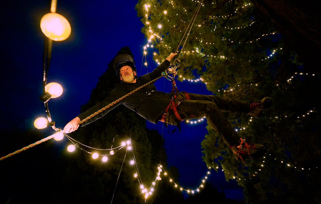 Украшение рождественской елки в Уэйкхерсте в Западном Сассексе