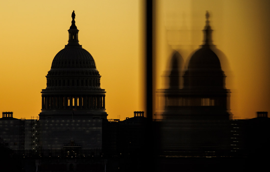 Восход солнца над Вашингтоном