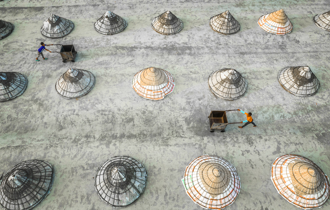 Сушка риса в Бангладеш