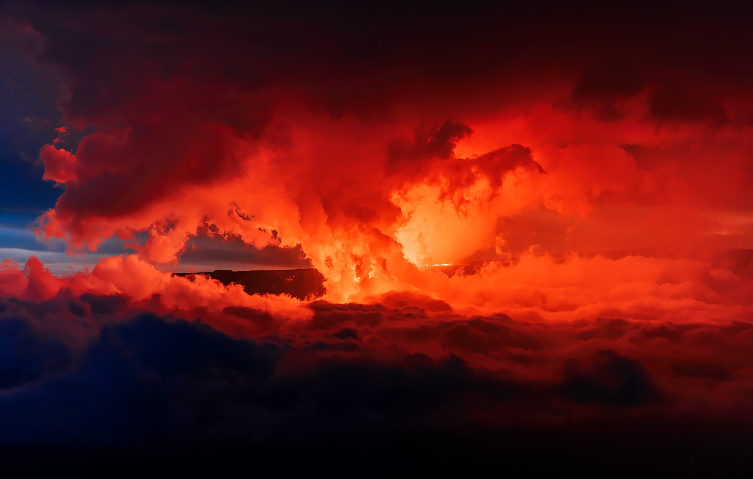 Извержение вулкана Мауна-Лоа на Гавайях