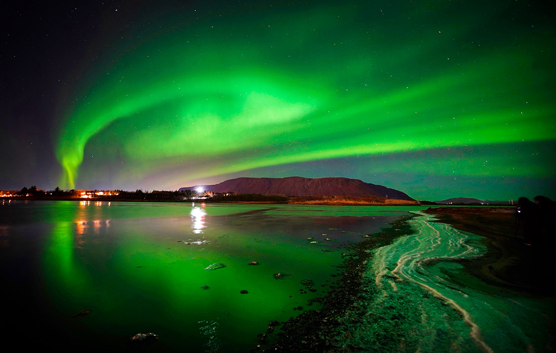 Северное сияние в Исландии