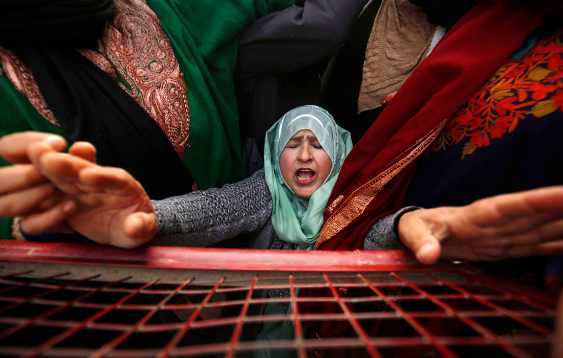 Акция протеста в индийском Шринагаре