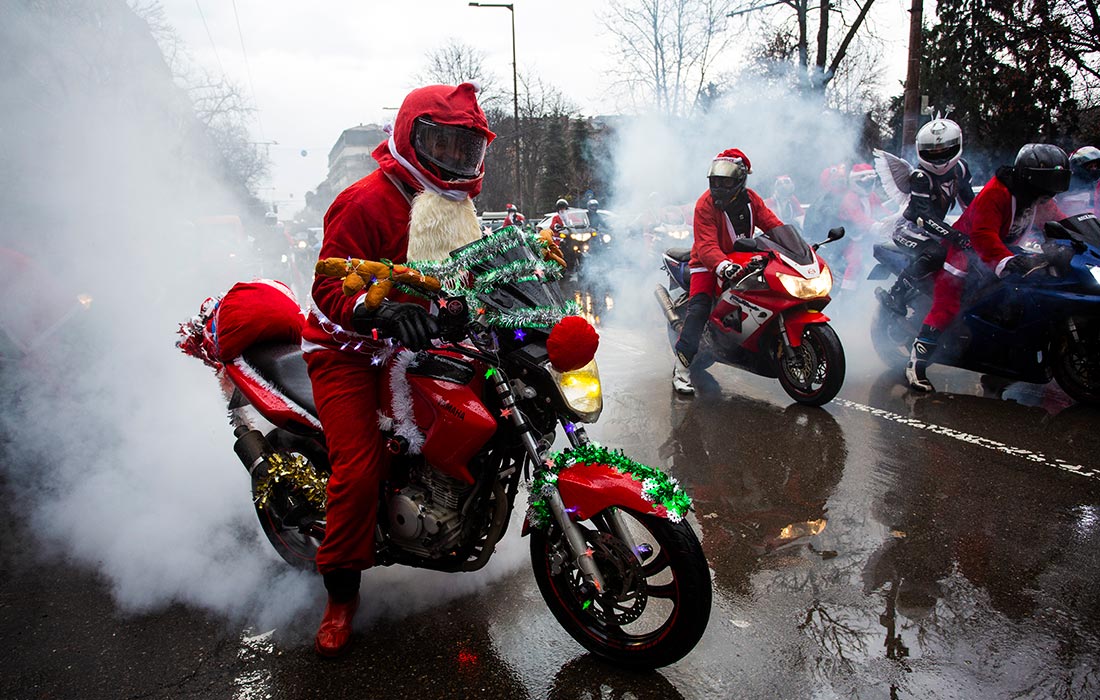 Байкеры в болгарской Софии