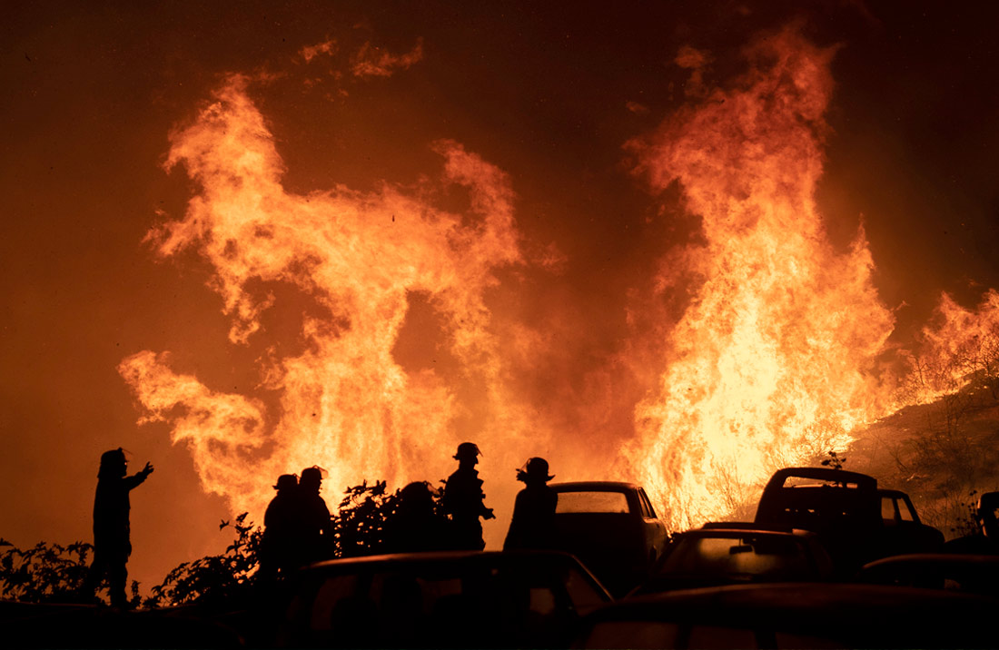Лесные пожары в Чили