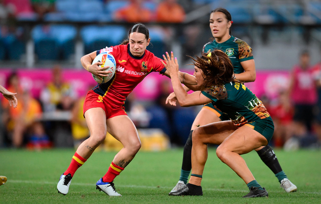 Матч по регби между командами Австралии и Испании в Сиднее