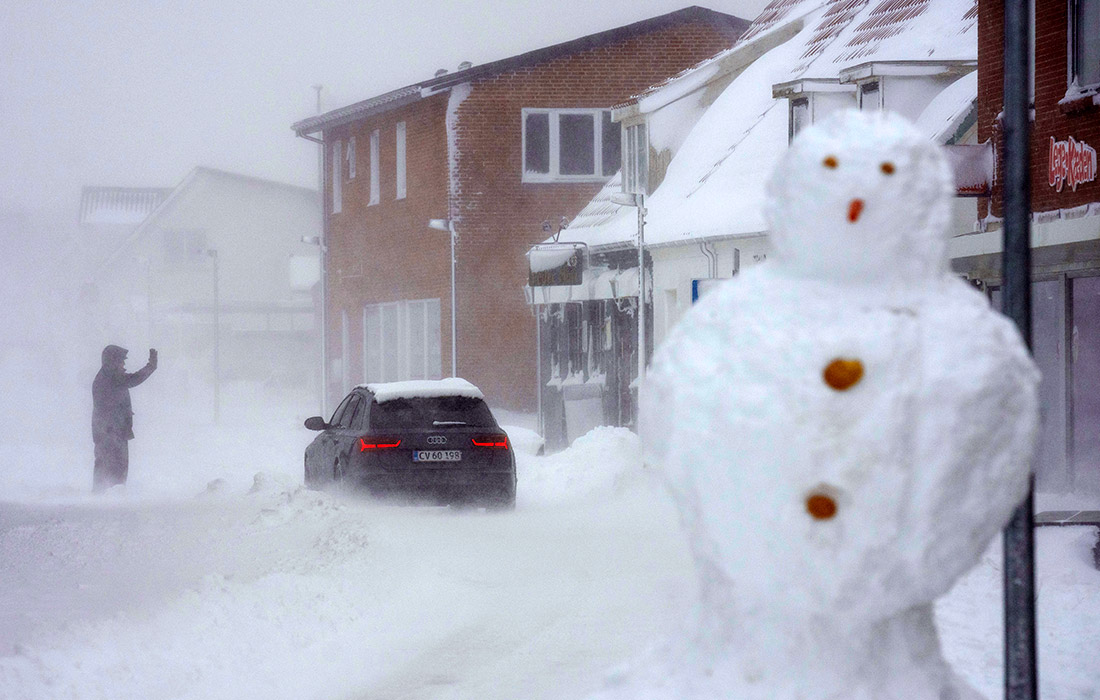 Снегопад в Дании