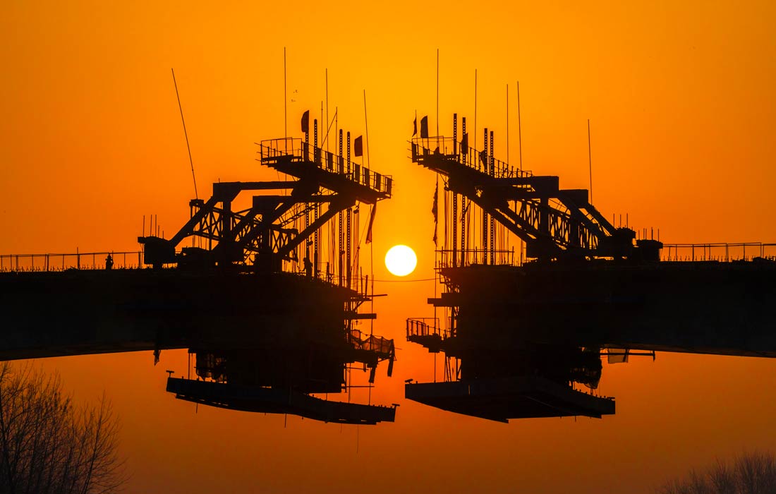 Закат в Суцяне, Китай