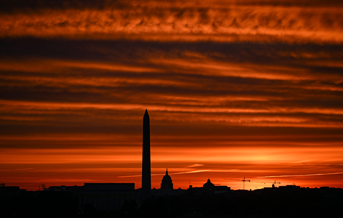 Восход солнца в Вашингтоне