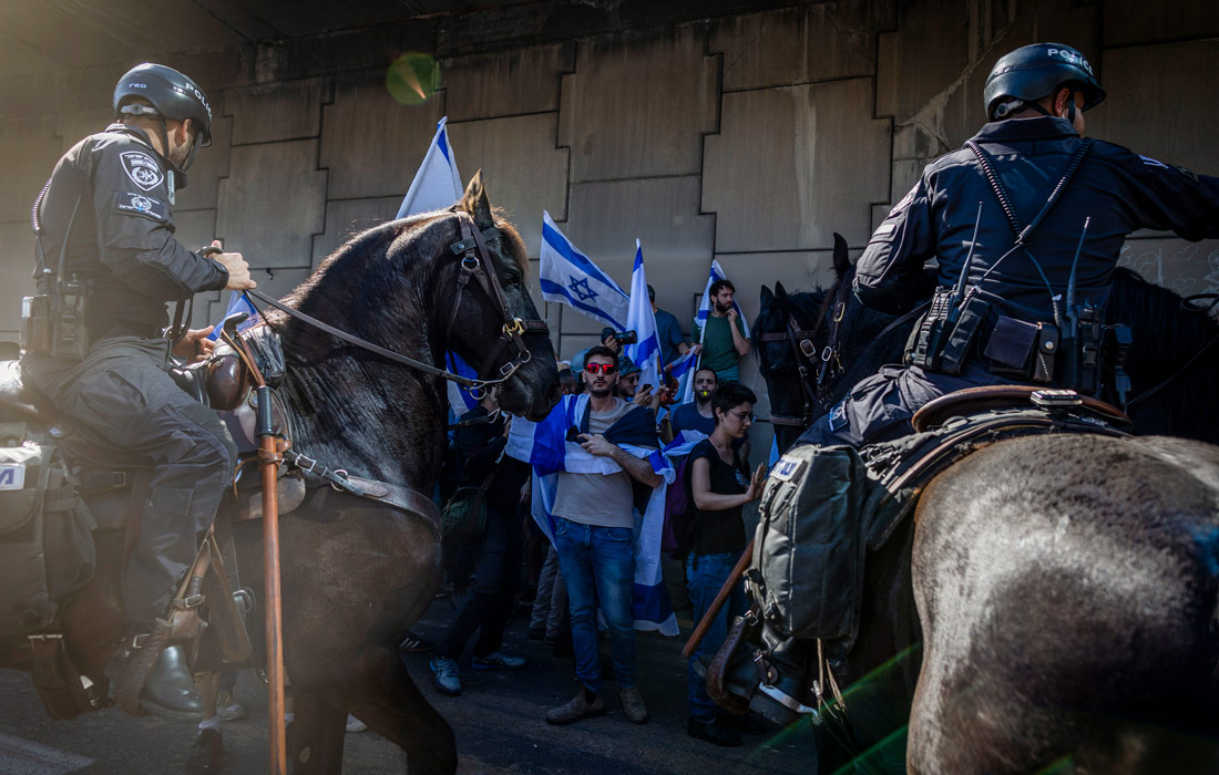 Антиправительственный протест в Тель-Авиве, Израиль