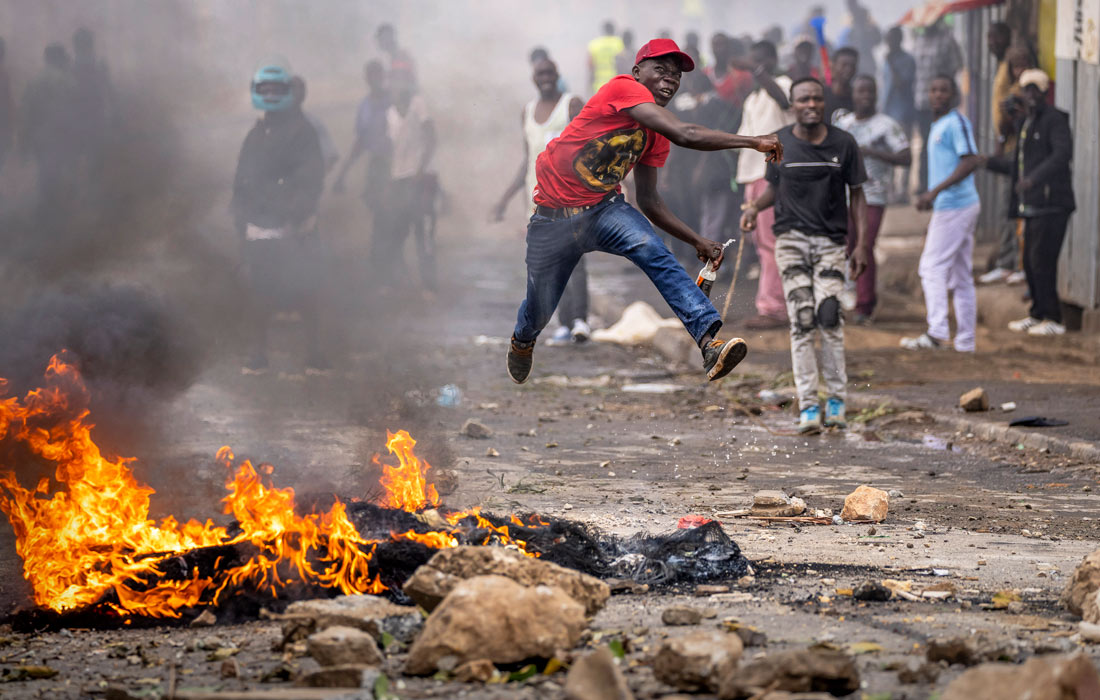 В столице Кении Наройби прошли акции оппозиции против политики правительства, роста цен и результатов прошедших в 2022 году выборов