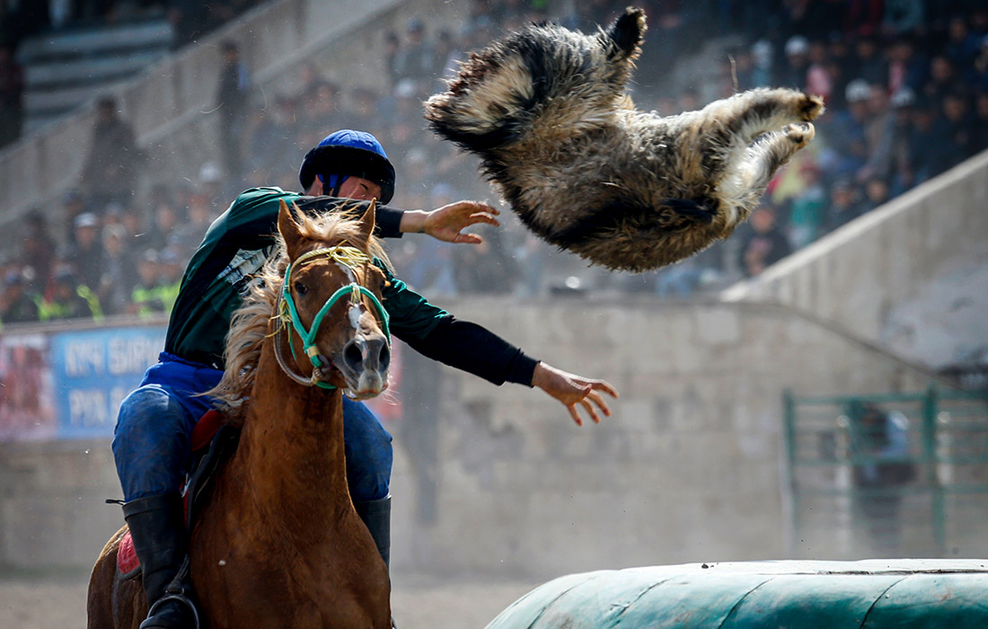 Конно-спортивная игра Кок-Бору в Бишкеке