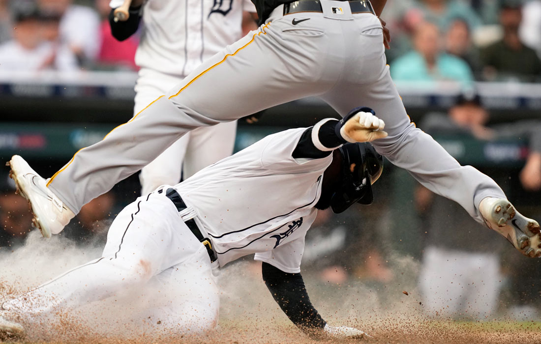 Во время бейсбольного матча в Детройте, США