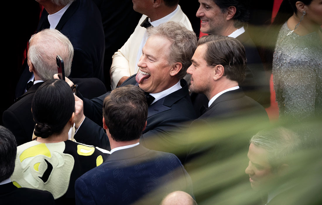 Леонардо Ди Каприо на премьере фильма "Убийцы цветочной луны"