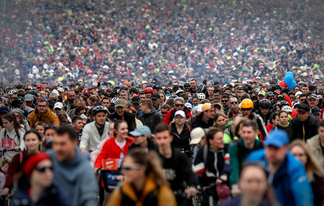 В Московском весеннем велофестивале приняли участие около 50 тысяч человек