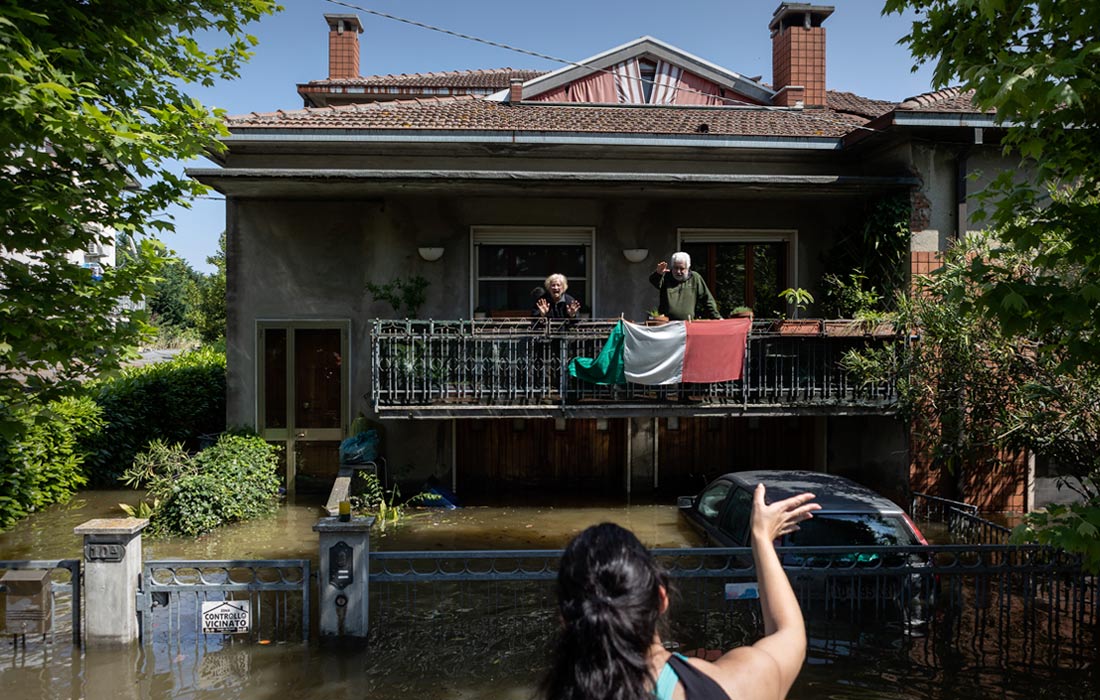 На северную часть Италии обрушились продолжительные ливни