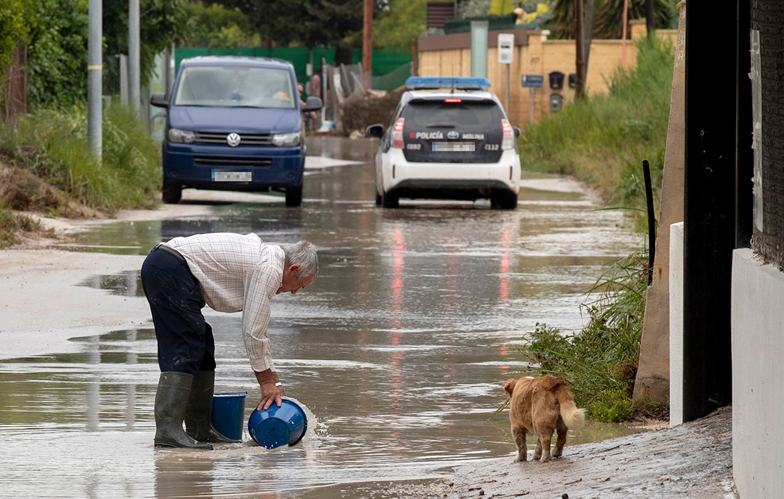 Наводнение из-за проливных дождей на юго-востоке Испании