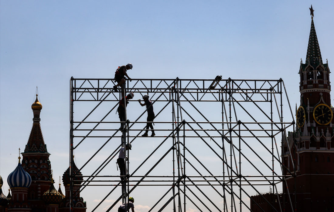 Подготовка к празднованию Дня России в Москве