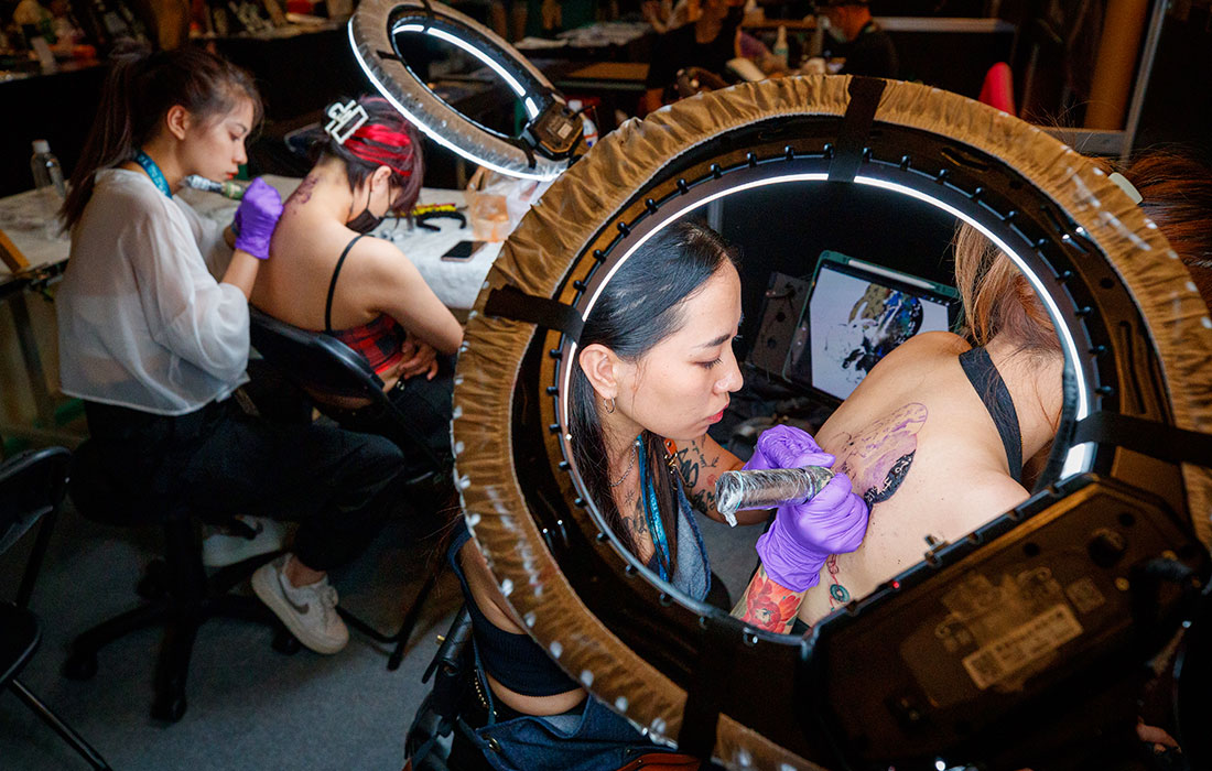 Ежегодная тату-конвенция Taipei Tattoo Show в Тайбэе