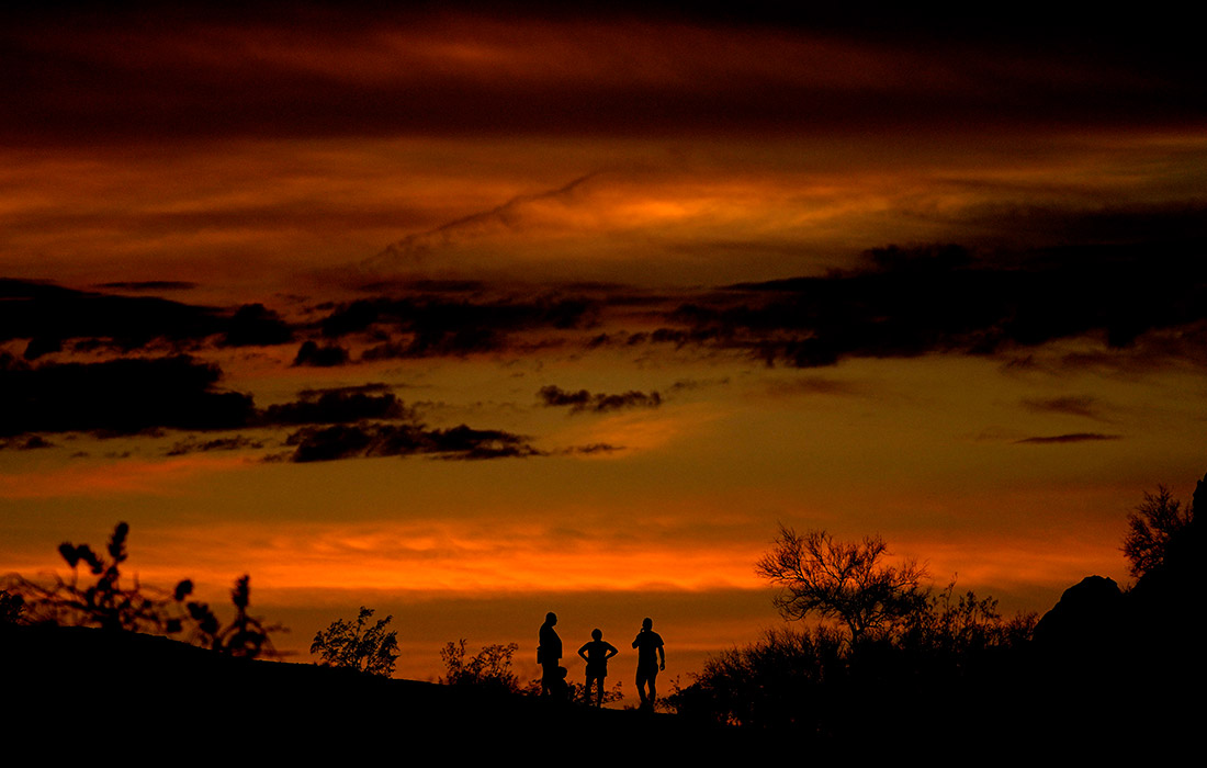 Закат в штате Аризона