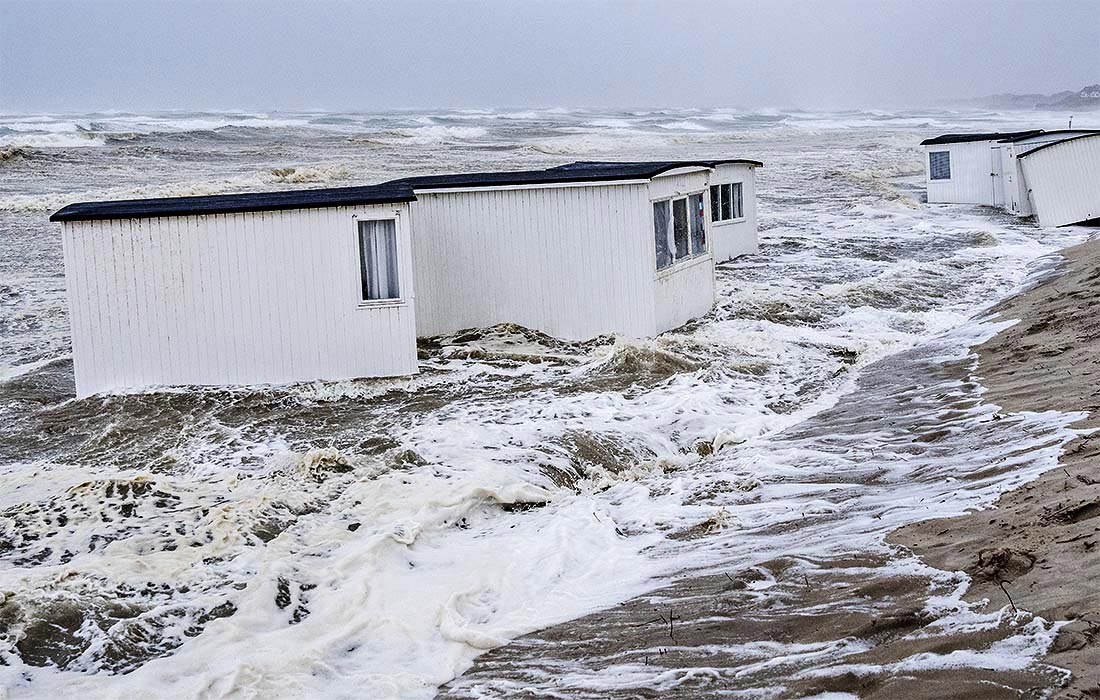 Сильный ветер в Дании
