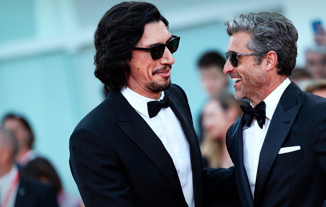 Актеры Адам Драйвер и Патрик Дэмпси на премьере фильма "Феррари"