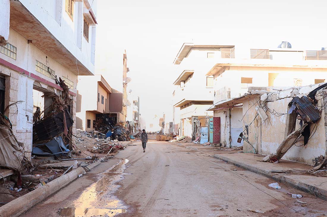Генеральный секретарь ООН Антониу Гутерриш соболезнует семьям погибших в результате сильнейших наводнений на востоке Ливии, вызванных ураганом "Дэниел"