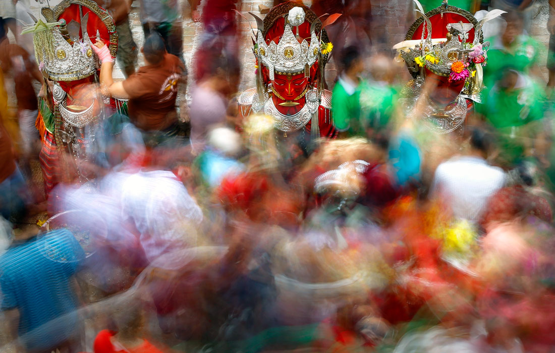 Nepalın Bhaktapur şəhərində Pancha Daan Buddist festivalı