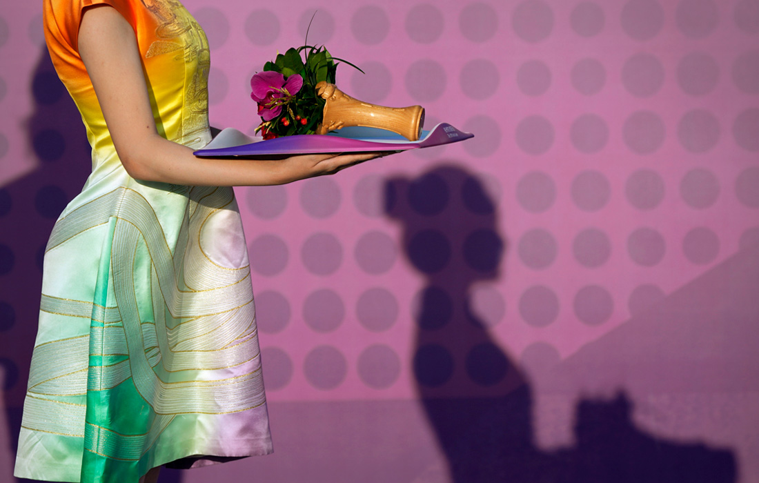 Церемония награждения на 19-х Азиатских играх в городе Нинбо китайской провинции Чжэцзян