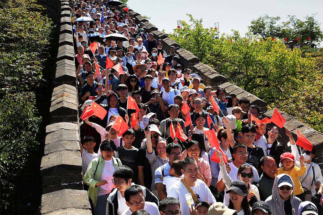 Вот так выглядит участок Великой китайской стены в черте Пекина Мутяньюй