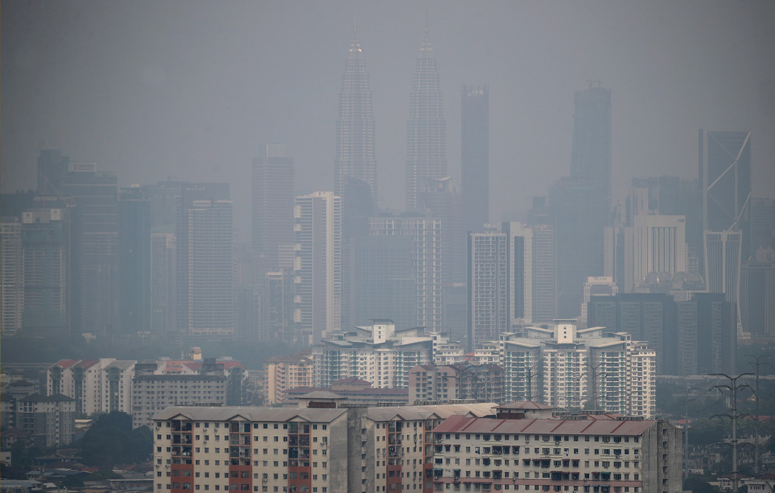 Сильное загрязнение воздуха в Куала-Лумпуре
