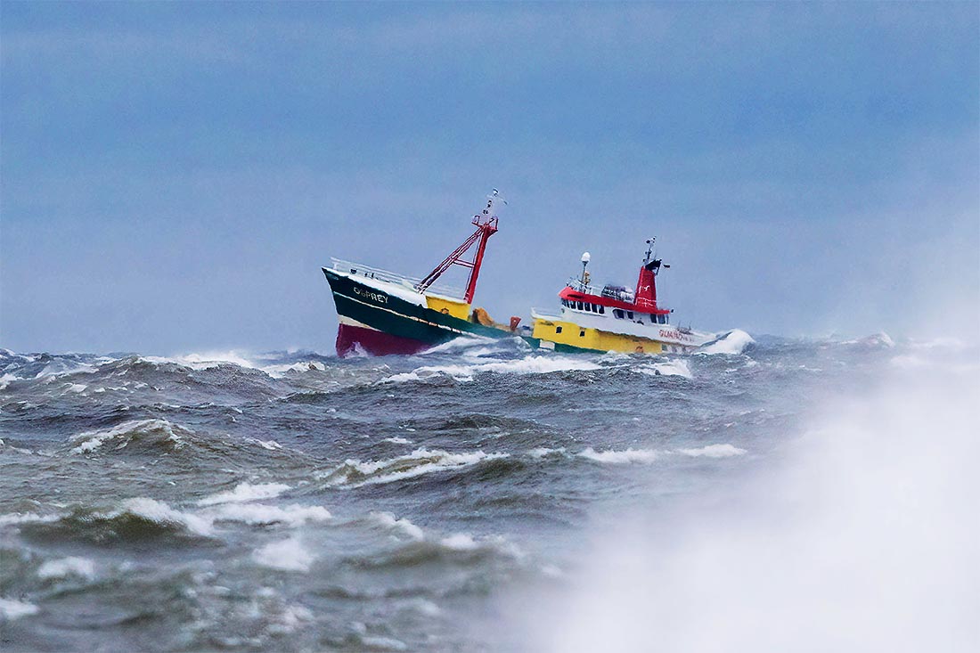 Шторм в Балтийском море. Засниц, Мекленбург-Передняя Померания, Германия.