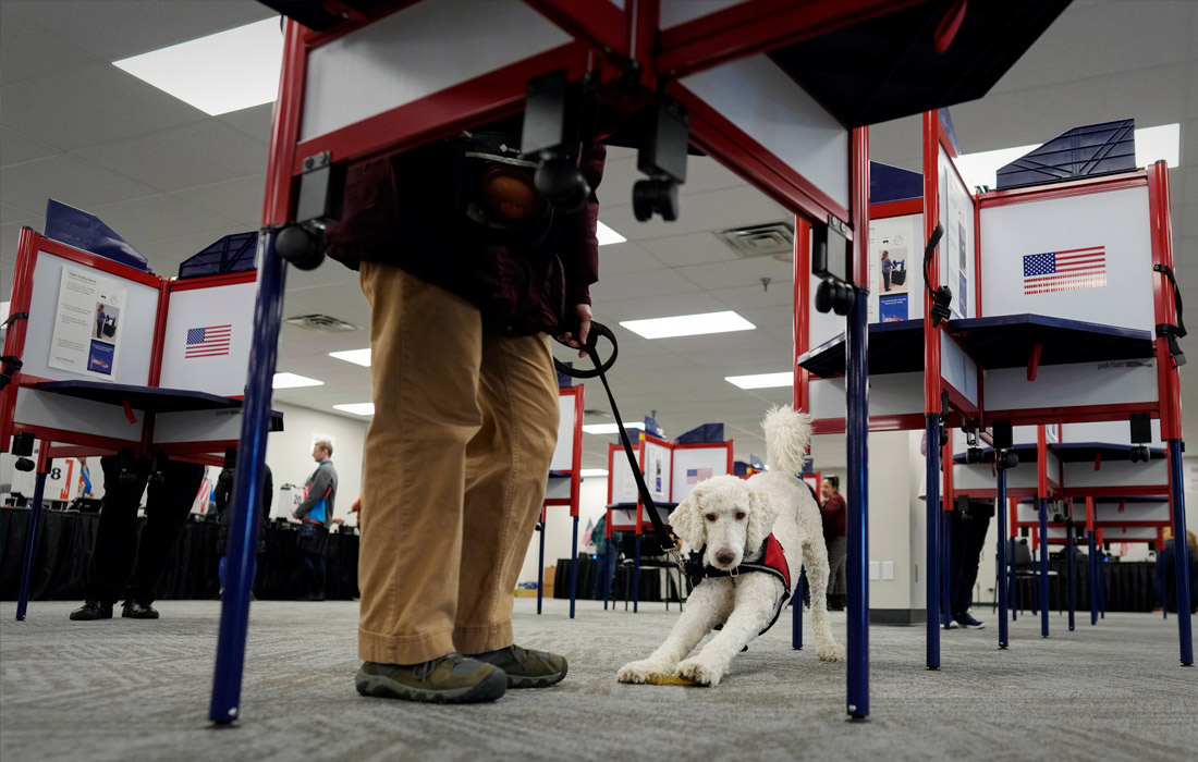 Участок для досрочного голосования в Цинциннати на юго-западе штата Огайо