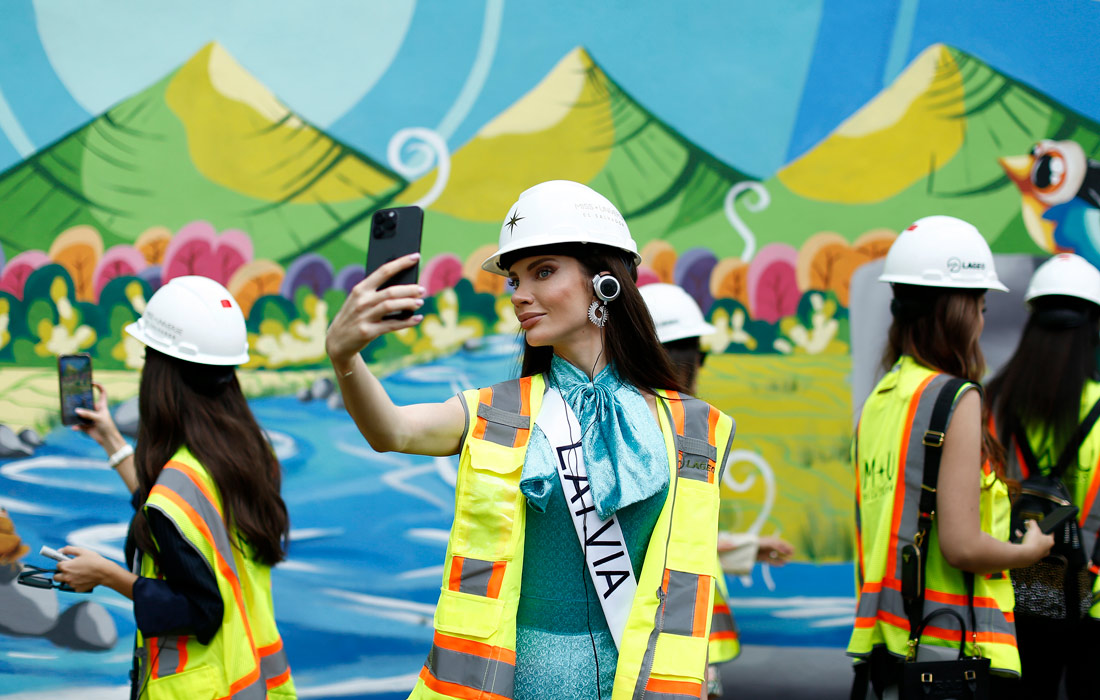 Участницы конкурса "Мисс Вселенная 2023" посетили геотермальную электростанцию в Ауачапане, Сальвадор