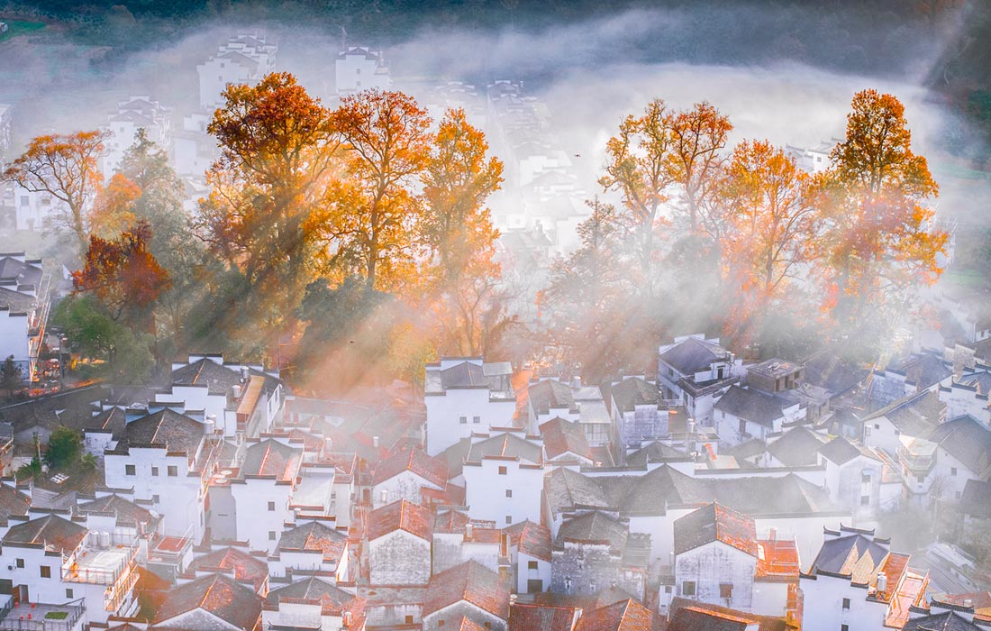 Деревня в Шанжао на востоке Китая