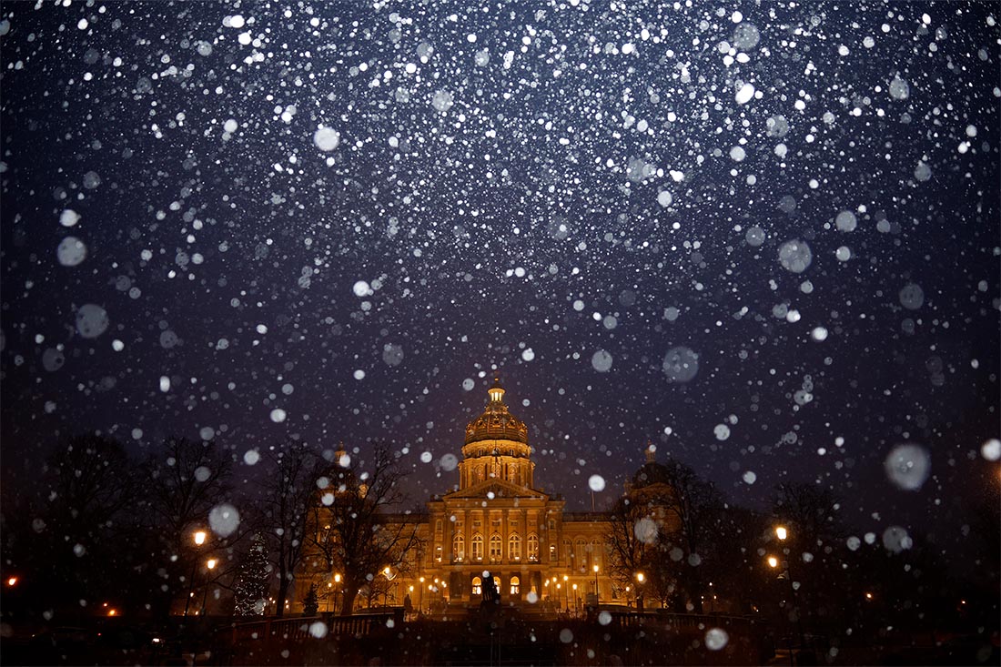 Снег в Айове