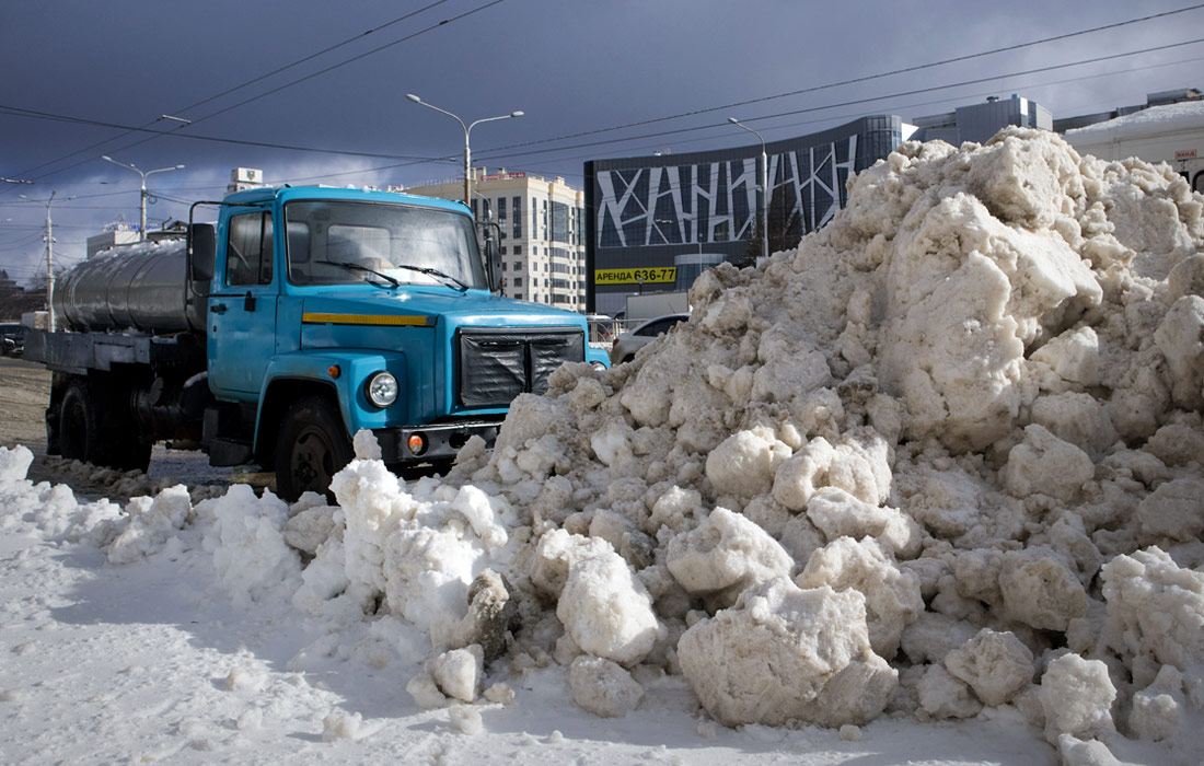 Последствия метели в Ставрополе