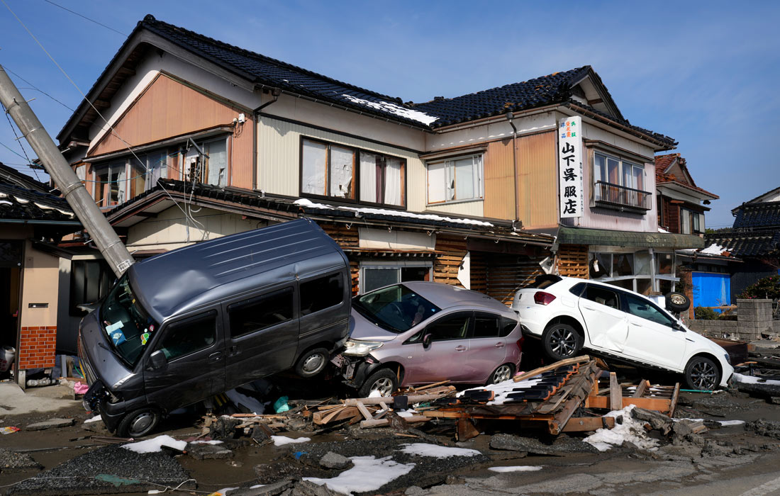 Японский город Судзу в префектуре Исикава спустя месяц после землетрясения