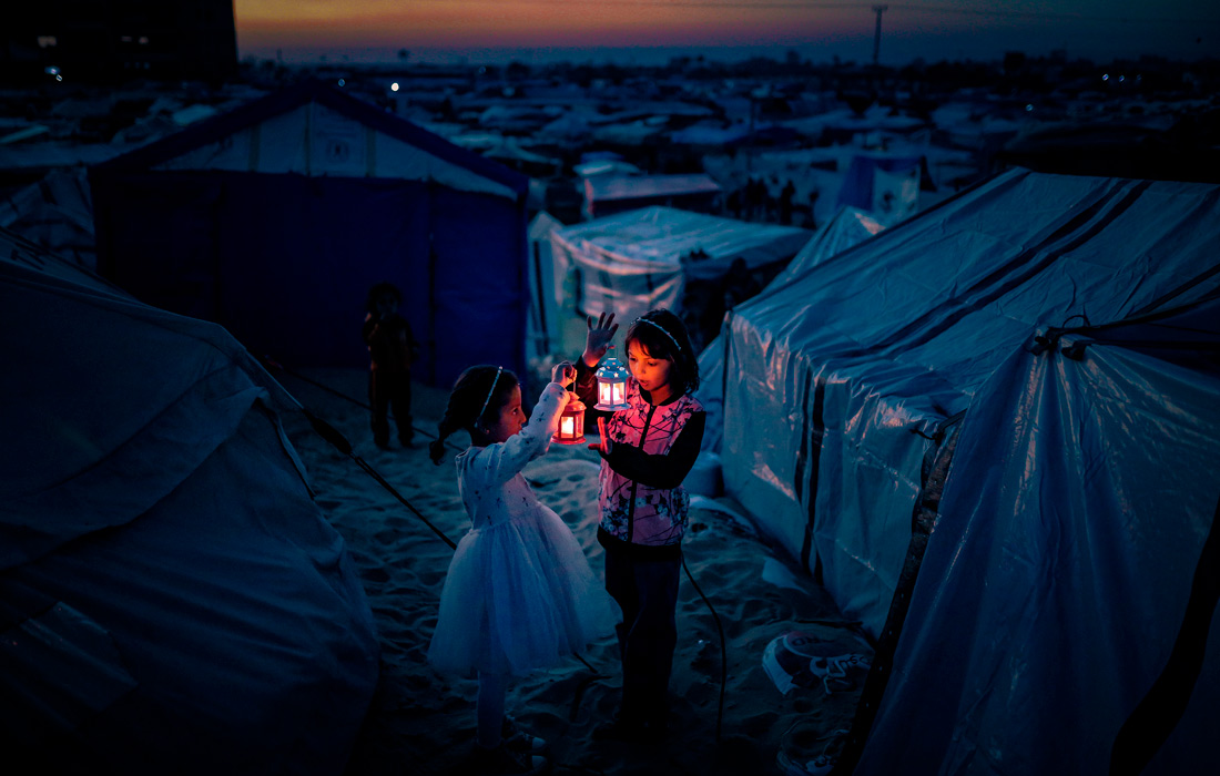 Подготовка к Рамадану в палаточном лагере в Газе 