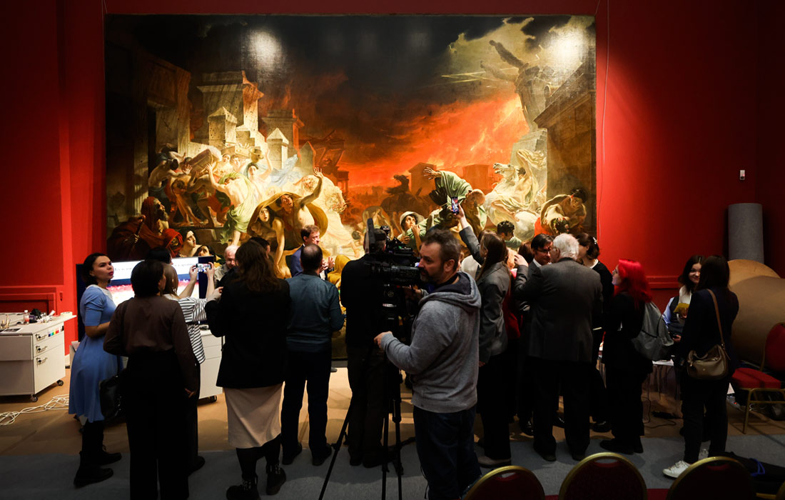 Начало ключевого этапа реставрации картины Брюллова "Последний день Помпеи" в Санкт-Петербурге