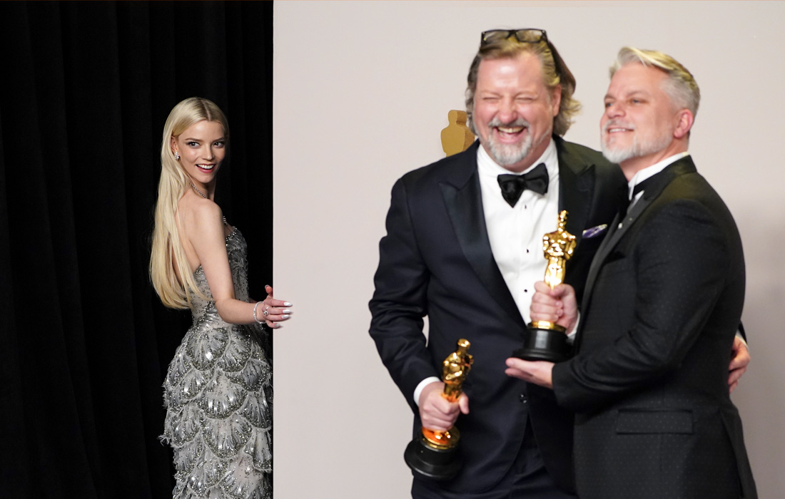 Аня Тейлор-Джой и лауреаты премии за лучший короткометражный анимационный фильм